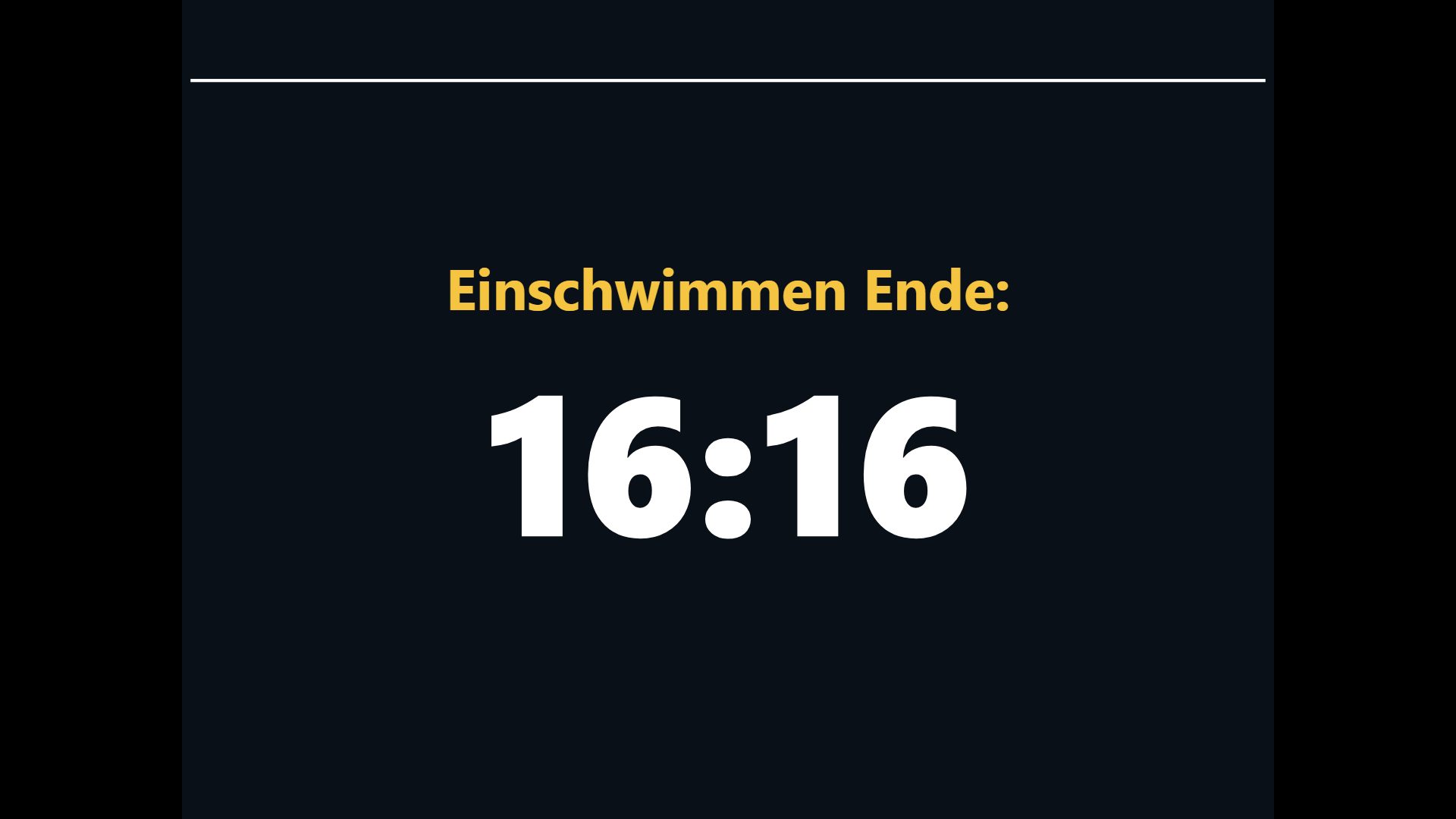 Countdown on the scoreboard